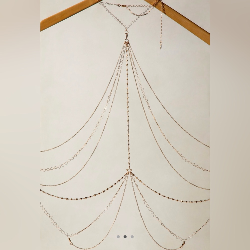 Free People x Ariana Ost Celestial Body Chain Jewelry Bra NWT 🔖